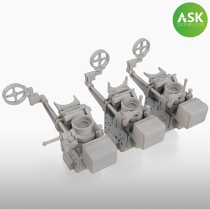 1:32 Type 98 gun sights Japan WWII, 3 pcs. in different positions