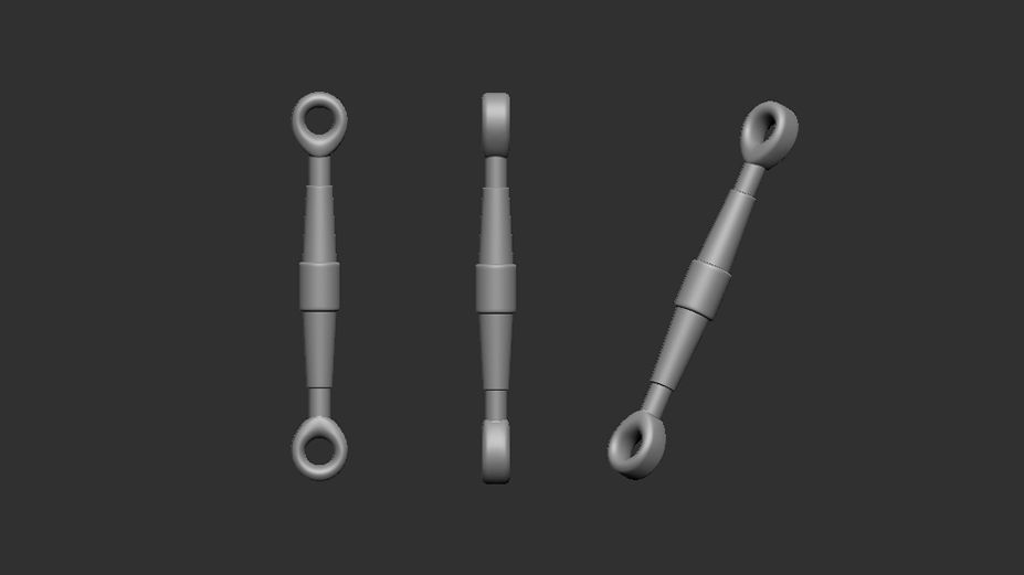 1:48 Turnbuckles 50 pc. - 5,5mm / 0,9mm