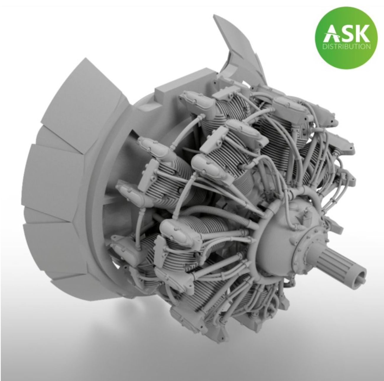 1:72 Sakae engine incl. exhausts and the open cowlings - exclusiv 3D print