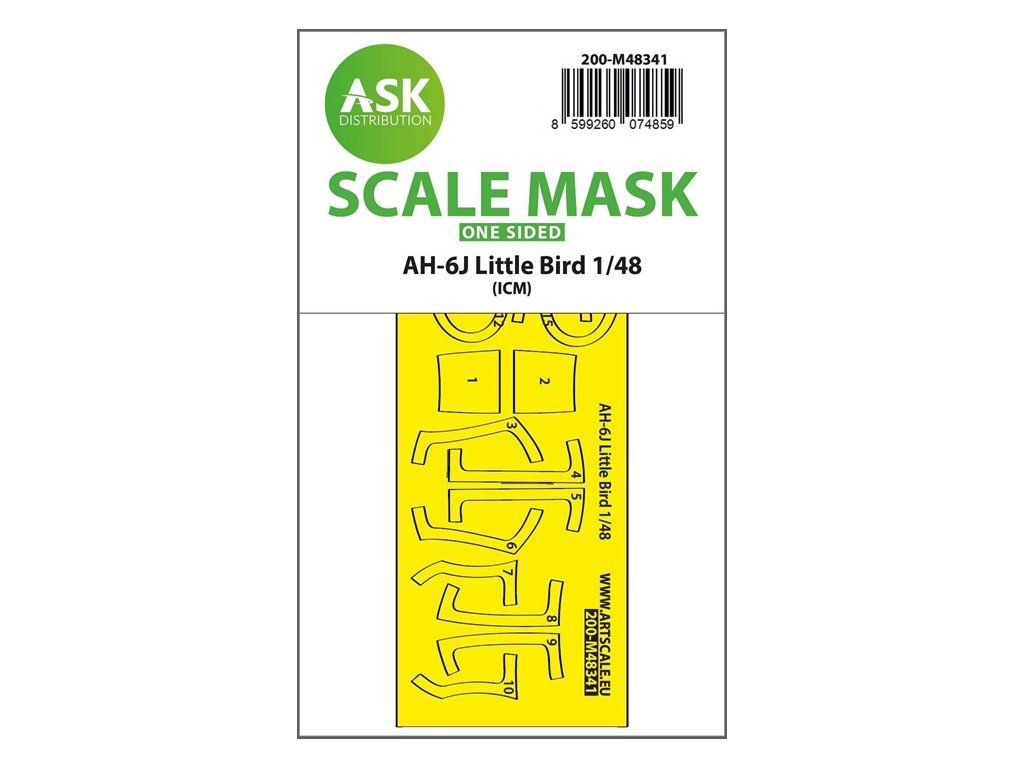1:48 AH-6J Little Bird one-sided express fit mask for ICM