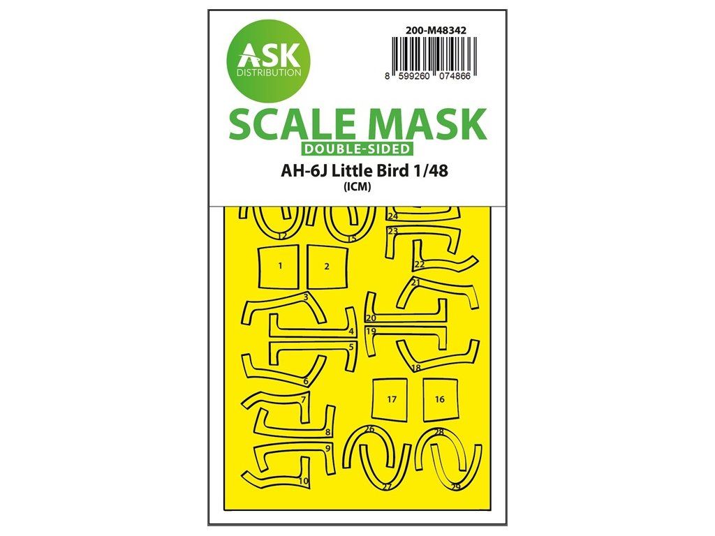 1:48 AH-6J Little Bird one-sided express fit mask for ICM
