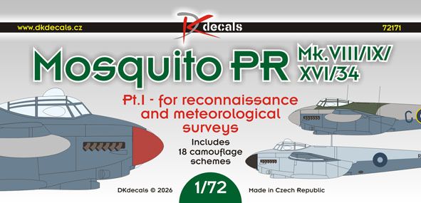 1:72 de Havilland Mosquito PR Mk.VIII/IX/XVI/34, Pt.1