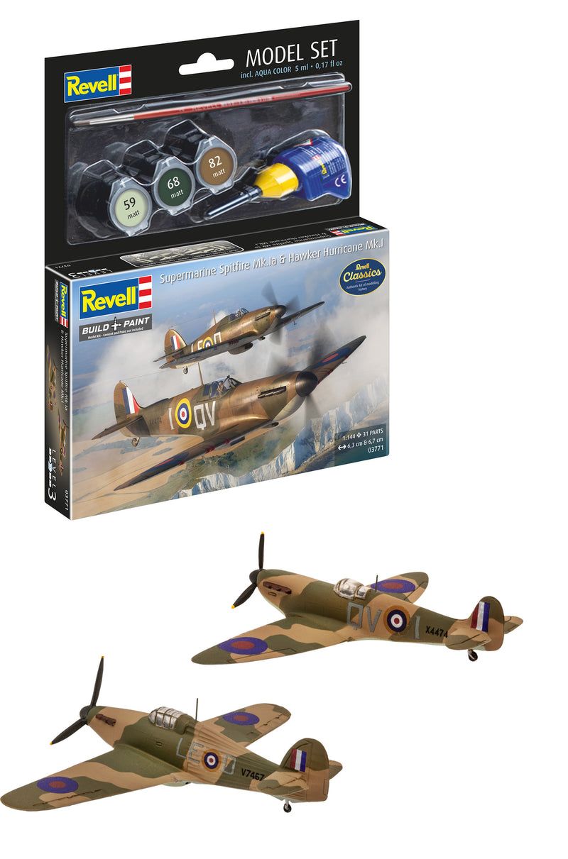 1:144 Model Set Spitfire Mk.Ia & Hurricane Mk.I