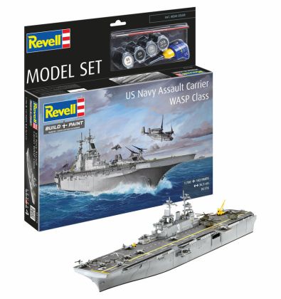 1:700 Model Set US Navy Assault Carrier WASP Class