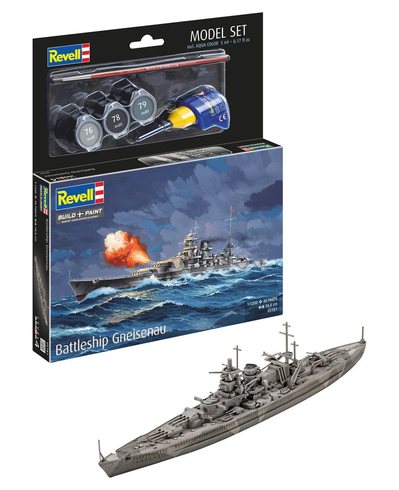 1:1200 Model Set Battleship Gneisenau