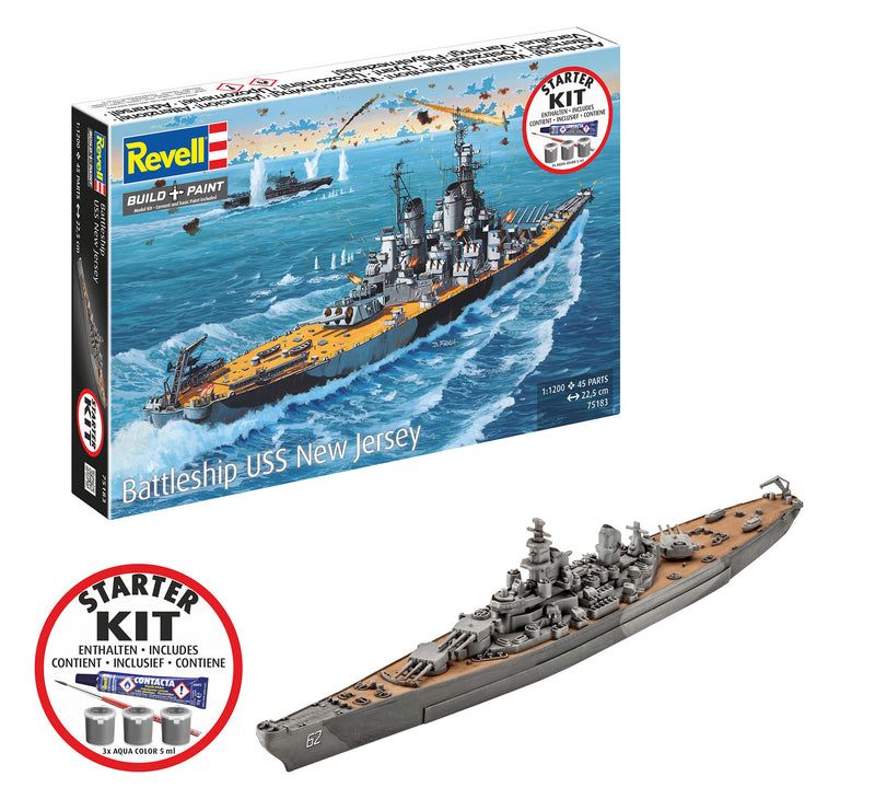 1:1200 Battleship USS New Jersey - Starter Kit