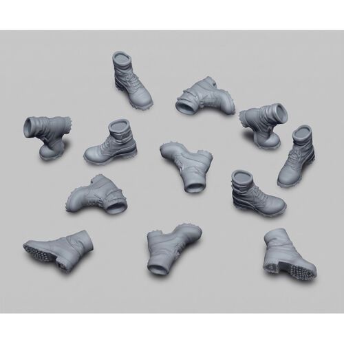 1:35 German WWII Gebirgsjaeger Boots - Various Positions No.5 (3D-Printed)