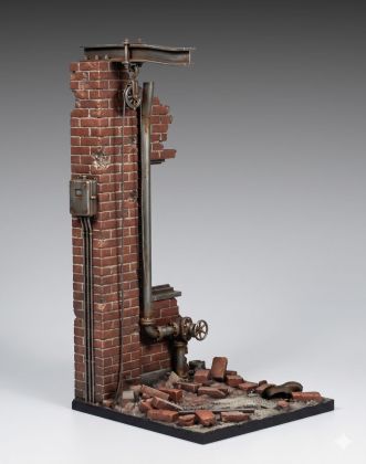 1:35 Factory Wall Ruin Base (3D-Printed)