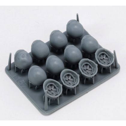 1:35 US WWII Helmets Set (12 pcs / 3D-Printed)