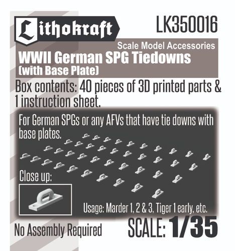 1:35 WWII German SPG Tiedowns (With Base Plate)