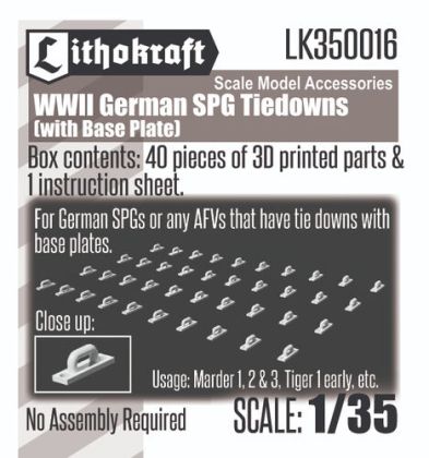 1:35 WWII German SPG Tiedowns (With Base Plate)
