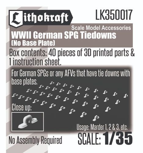 1:35 WWII German SPG Tiedowns (No Base Plate)