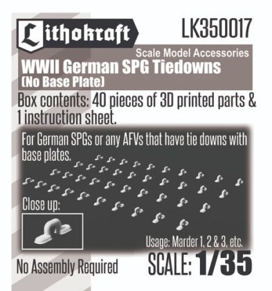 1:35 WWII German SPG Tiedowns (No Base Plate)