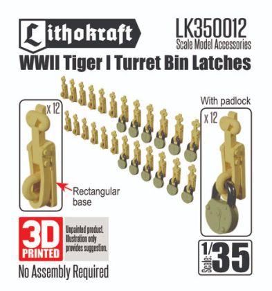 1:35 WWII Tiger I Turret Bin Latches