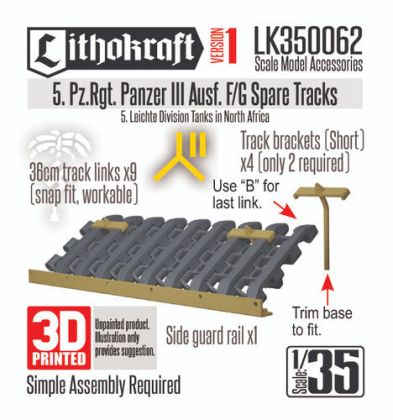 1:35 5. Pz.Rgt. Panzer III Ausf. F/G Spare Tracks Version 1