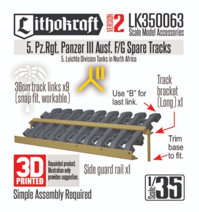1:35 5. Pz.Rgt. Panzer III Ausf. F/G Spare Tracks Version 2