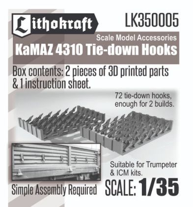 1:35 KaMAZ 4310 Tie Down Hooks (For Trumpeter And ICM Kits)