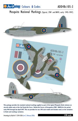 1:48 de Havilland Mosquito - National Markings 2TAF/BAFO Variation (early 1945 - early 1947)