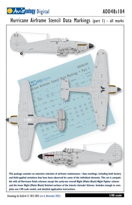 1:48 Hawker Hurricane - Airframe Stencil / Data Marking (Part 1)