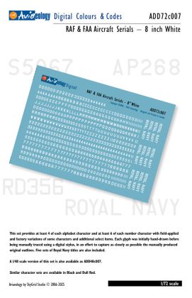 1:72 RAF & FAA / Fleet Air Arm Aircraft Serials: 8