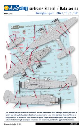 1:32 Bristol Beaufighter - Airframe Stencil / Data (Part 1)