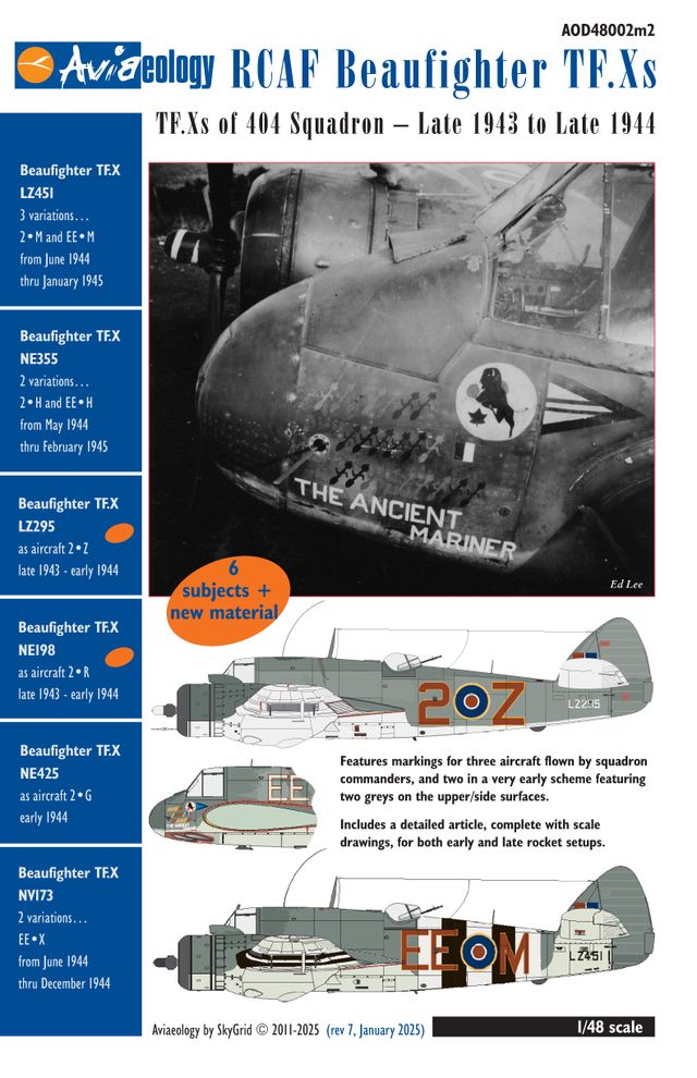 1:48 RCAF Beaufighter TF.X's of 404 Squadron - Late 1943 to Late 1944