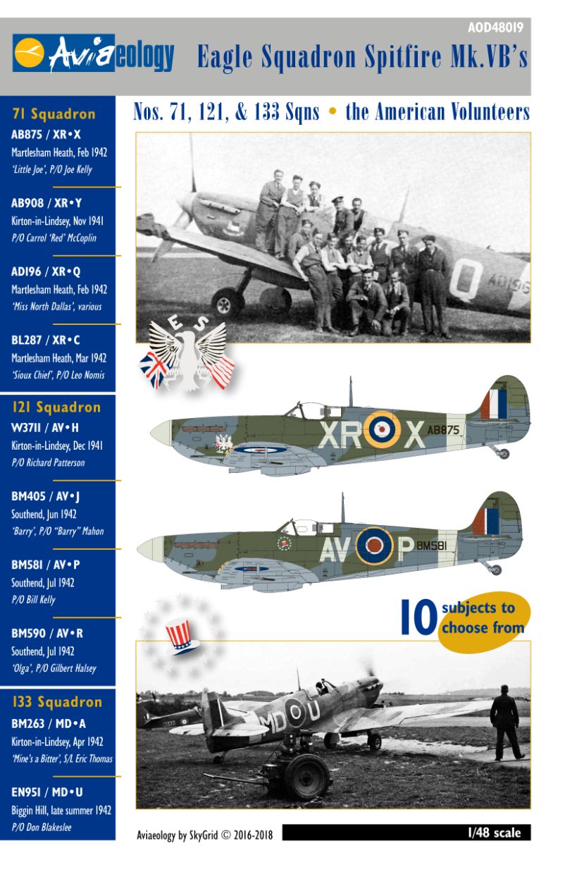 1:48 Eagle Squadron Supermarine Spitfire Mk.V (Limited Reissue)