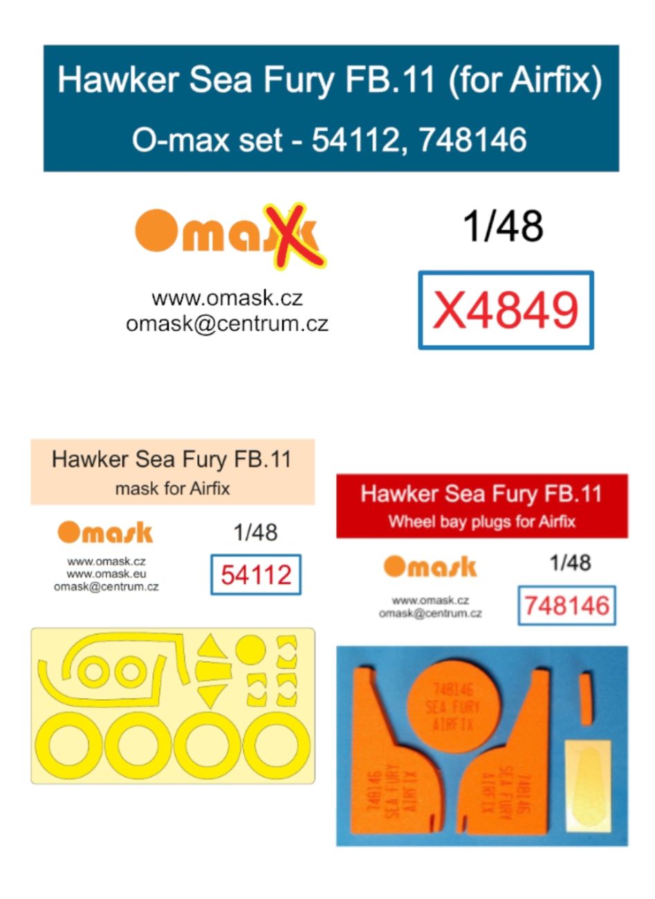 1:48 Hawker Sea Fury FB.11 O-max set (for Airfix)