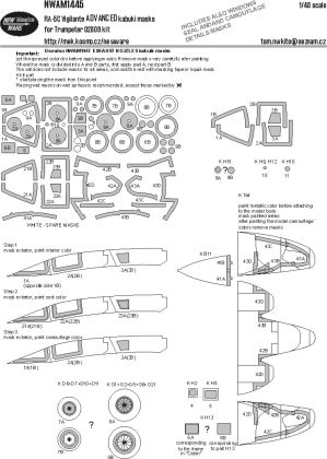 1:48 RA-5C Vigilante - ADVANCED Kabuki Masks (for Trumpeter 02809 Kit)