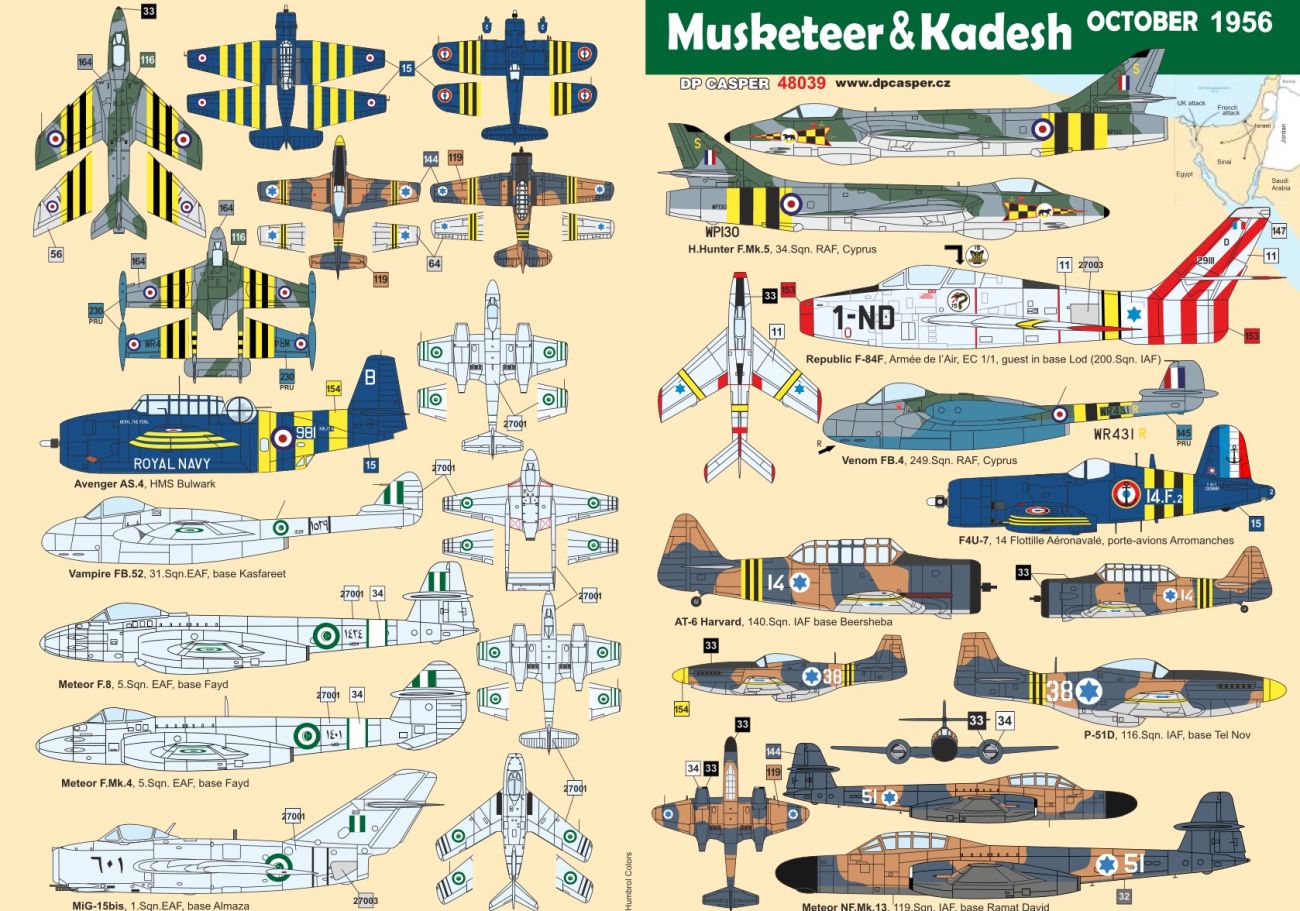 1:48 Musketeer and Kadesh October 1956