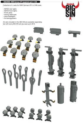 1:48 German WWII AFV Equipment Part 2 (3D-Printed)