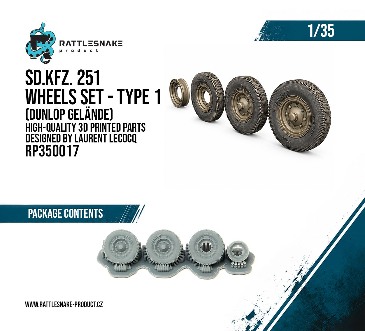 1:35 Sd.Kfz. 251 Wheel Set Type 1 – Dunlop Gelände