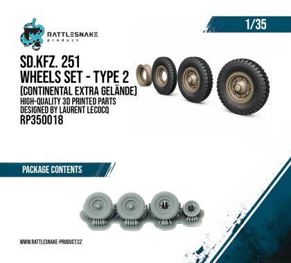 1:35 Sd.Kfz. 251 Wheel Set Type 2 – Continental Extra Gelände