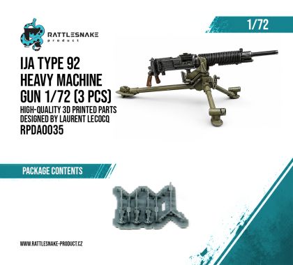 1:72 IJA Type 92 Heavy Machine Gun 3pcs