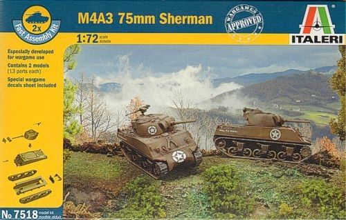 1:72 M4A3 75mm Sherman (2 modely v balení)