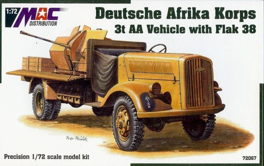 1:72 Deutsche Africa Korps 3t AA Vehicle with Flak 38