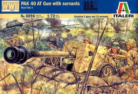 1:72 German PAK 40 Anti-Tank Gun with crew