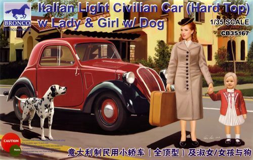 1:35 Italian Light Civilian Car (Hard Top) w/Lady & Dog