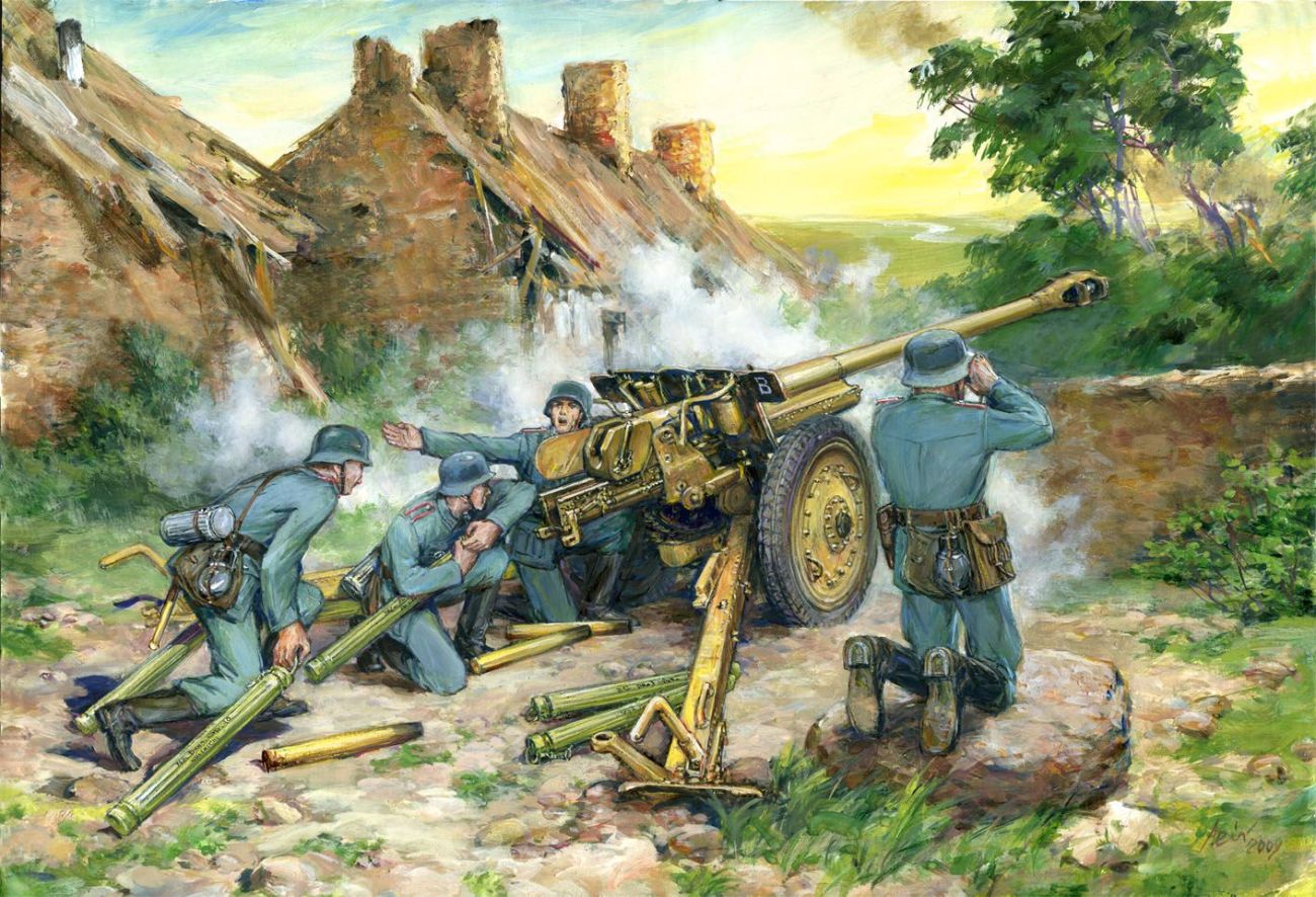 1:35 7,62 cm Pak 36 (r) with German Crew