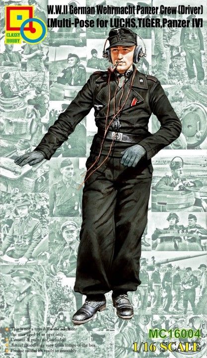 1:16 WWII Wehrmacht Panzer Crew (Driver)