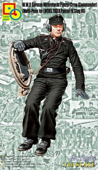 1:16 WWII Wehrmacht Panzer Crew (Commander)