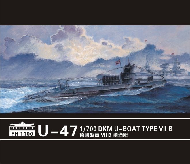1:700 U-boat Type VII B DKM U-47 (2 pieces)