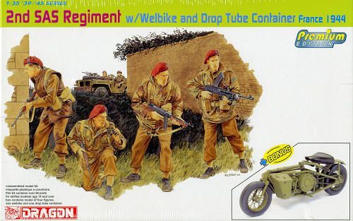 1:35 2nd SAS Regiment w/Welbike and Drop Tube Container
