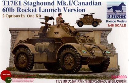 1:48 T17E1 Staghound Mk.I/Canadian 60lb Rocket Launch Version