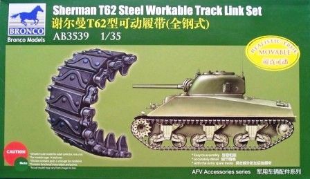 1:35 Sherman T62 Steel Workable Track Link Set
