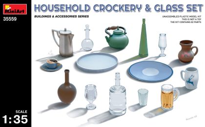 1:35 Household Crockery & Glass Set
