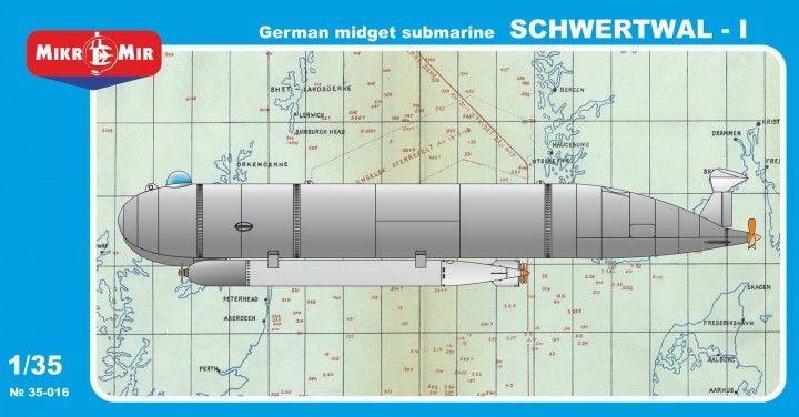 1:35 German midget submarine Schwertwal-I