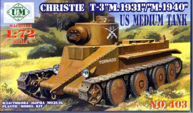 1:72 US Medium Tank Christie T-3