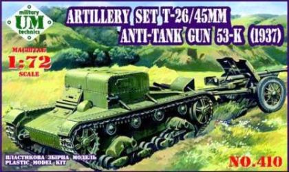 1:72 Artillery Set T-26 / 45mm Anti-Tank Gun 53-K