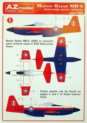 1:72 Martin Baker MB-5 Boscombe Down Special